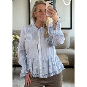 Audrey Long Sleeve Shirt-Light Blue