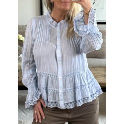 Audrey Long Sleeve Shirt-Light Blue