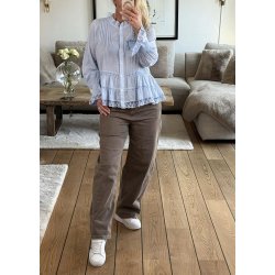 Audrey Long Sleeve Shirt-Light Blue