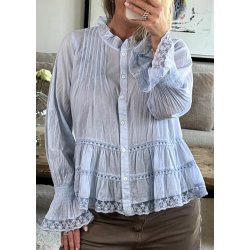 Audrey Long Sleeve Shirt-Light Blue