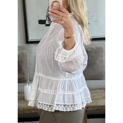 Audrey Long Sleeve Shirt- White