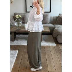 Audrey Long Sleeve Shirt- White