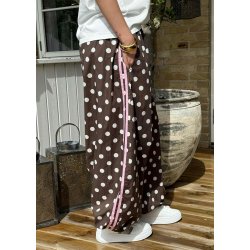 Ballon Dot Pants- Brown/ white
