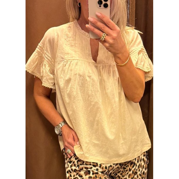 Belle ss blouse- Smoke Gray