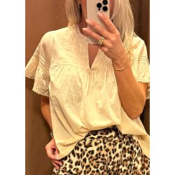 Belle ss blouse- Smoke Gray