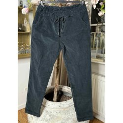 Belle Stretchy Velvet Pants- Black