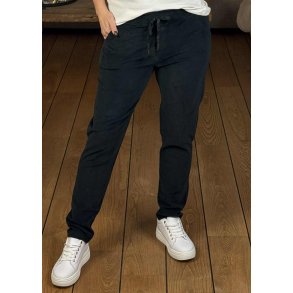 Belle Stretchy Velvet Pants- Black