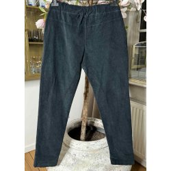 Belle Stretchy Velvet Pants- Black