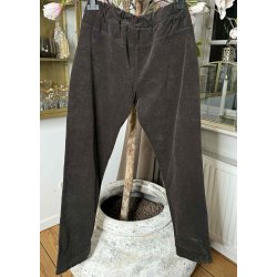 Belle Stretchy Velvet Pants- Brown