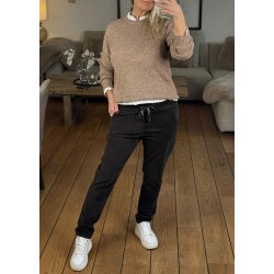 Belle Stretchy Velvet Pants- Brown