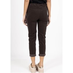 Belle Stretchy Velvet Pants- Brown