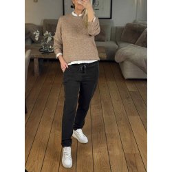 Belle Stretchy Velvet Pants- Brown