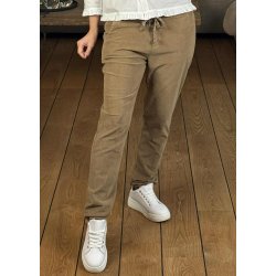 Belle Stretchy Velvet Pants- Camel