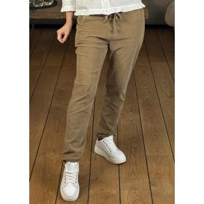 Belle Stretchy Velvet Pants- Camel