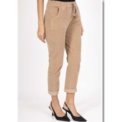 Belle Stretchy Velvet Pants- Camel