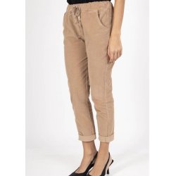 Belle Stretchy Velvet Pants- Camel
