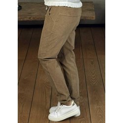 Belle Stretchy Velvet Pants- Camel