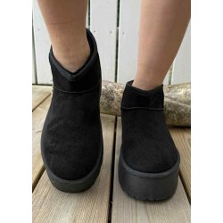 Bello Chunky Teddy Boots- Black