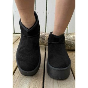 Bello Chunky Teddy Boots- Black
