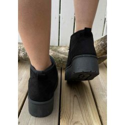 Bello Chunky Teddy Boots- Black