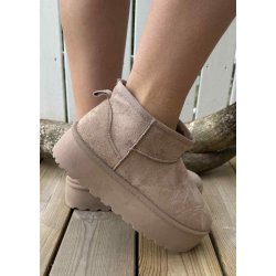 Bello Chunky Teddy Boots- Khaki