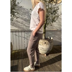 Biana Lace T-shirt- mauve Chalk