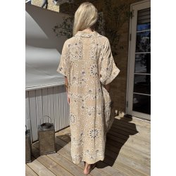 Bianca Tunic Dress W. Pocket- Beige