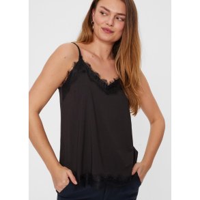 Bicco Lace Strap Top- Black