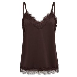 Bicco Lace Strap Top- Mole