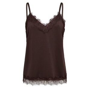 Bicco Lace Strap Top- Mole