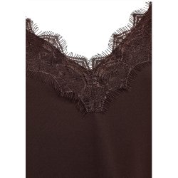 Bicco Lace Strap Top- Mole