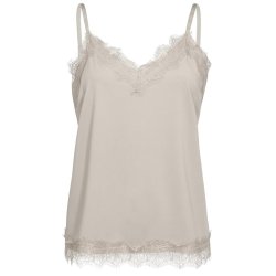 Bicco Lace Strap Top- Moonbeam