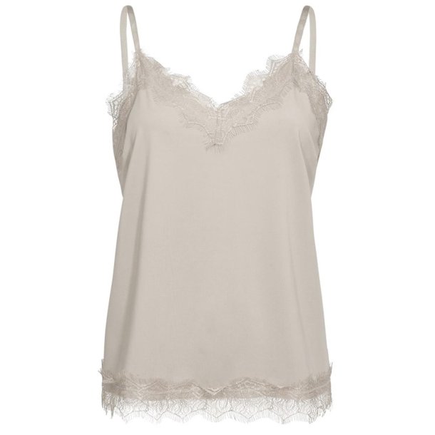 Bicco Lace Strap Top- Moonbeam