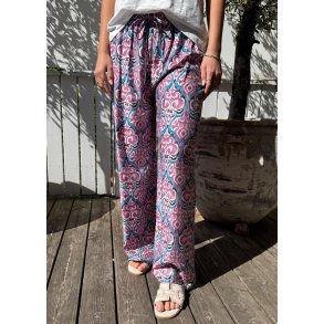 Big Printed Loose Pants- Rose 