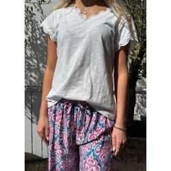 Big Printed Loose Pants- Rose 