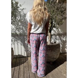 Big Printed Loose Pants- Rose 
