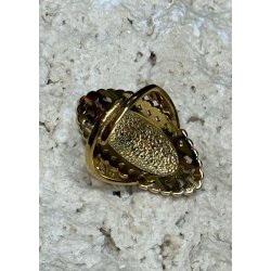 Big Stone Gold Ring- Peach