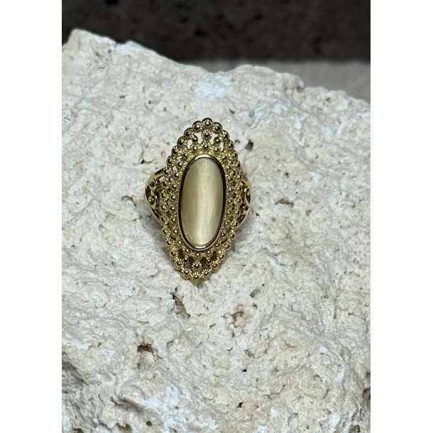 Big Stone Gold Ring- Pearlmore