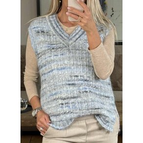 Bilo Knit Vest- Blue Multi