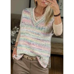 Bilo Knit Vest- Pink Multi