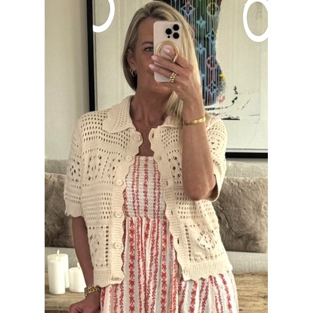 Bindi  S/S  Re Short Cardigan- Birc