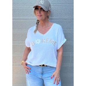 Boheme Cotton T-shirt- White 