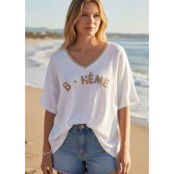 Boheme Cotton T-shirt- White 