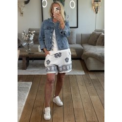 Boho Shorts 55266- White