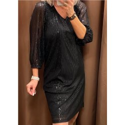 Bolette Sequin Dress- Black