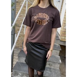 Bree Gith Sequin T-shirt-Coffee Brown