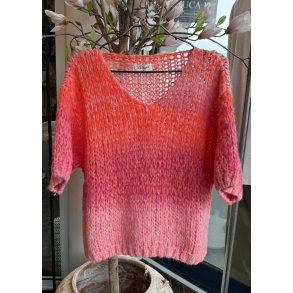 Britt SS Knit Pullover- Pink