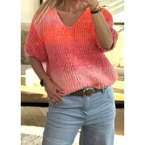 Britt SS Knit Pullover- Pink