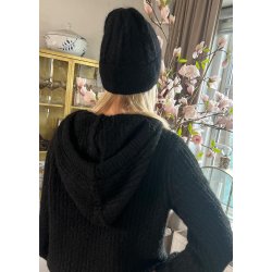 Cable Knitted Hut- Black