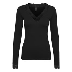 Camilla LS Rip T-shirt- Black